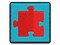 Puzzle Piece Solid Multi-Color Embroidered Iron-On or Hook & Loop Patch Applique